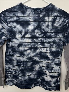 Shaun White Navy and White Tie-Dye Short-Sleeve Tee